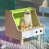 Interactive Wooden Housework Cat Scratching Nest