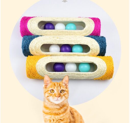 Interactive Cat Sisal Rolling Balls Post Scratching Toy