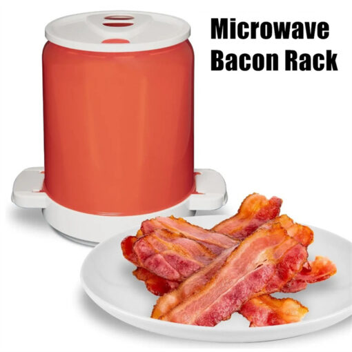 Creative Splatter-Proof Kitchen Microwave Bacon Cooker