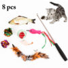 Interactive Retractable Fishing Rod Pet Cat Toy