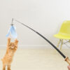 Interactive Funny Cat Stick Long Rod Feather Teaser Toy