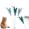 Interactive Suction Cup Cat Spring Stick Teaser Toy