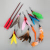 Interactive Funny Cat Feather Teaser Stick Toy