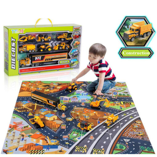 Engineering Car Vehicle Parking Lot Scene Mat Toy