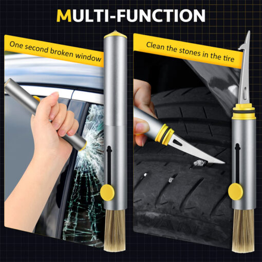 Multifunction Car Cleaning Kit Brush Window Breaker