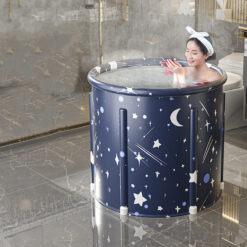 Creative Foldable Drainable Round Indoor Bathtub