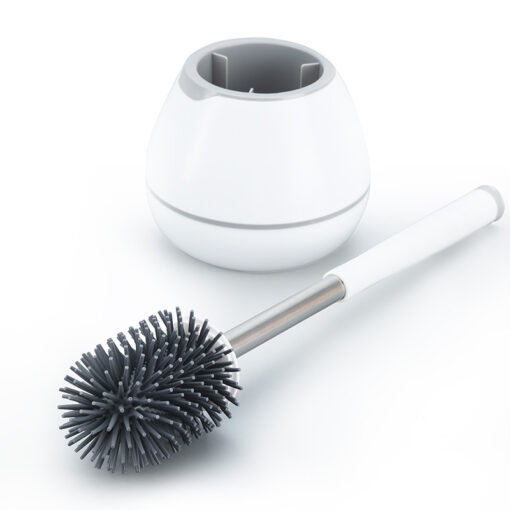 Portable Soft Silicone Bristles Toilet Cleaning Brush - Image 5