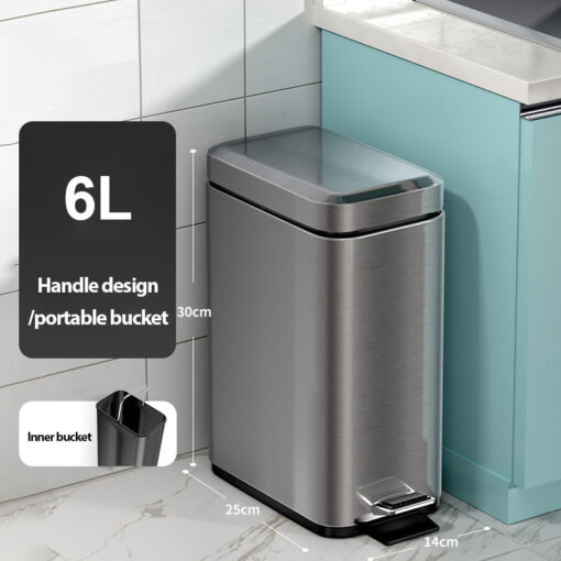 Stainless Steel Household Garbage Storage Trash Can