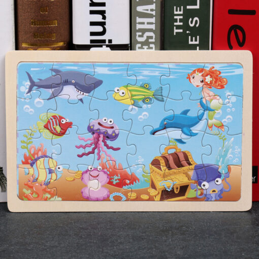 Wooden Cartoon Pictures 24 Pieces Jigsaw Puzzle Toy