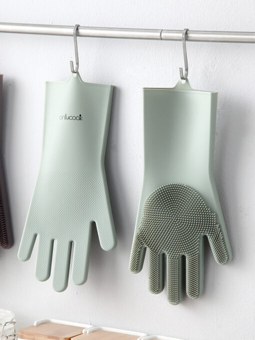 Multifunction Silicone Kitchen Dishwashing Glove Brush
