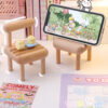 Creative Wooden Small Chair Mobile Phone Holder