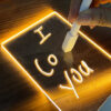 Creative USB Led Night Light Note Board Message Lamp