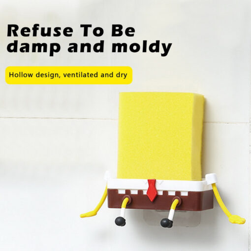 Cute Cartoon Kitchen Sponge Drain Rack Holder