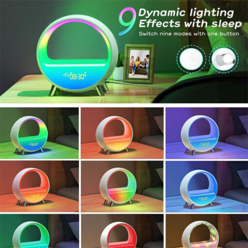 Smart Bluetooth Speaker Alarm Clock Night Light Lamp