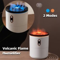 Portable Volcanic Flame Night Light Humidifier Lamp