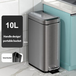 Stainless Steel Household Garbage Storage Trash Can