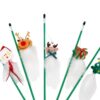 Interactive Christmas Funny Cat Stick Teaser Toy