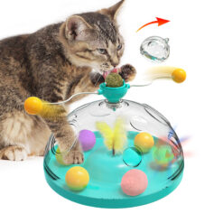 Interactive Funny Windmill Cat Turntable Educational Toy