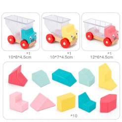 Wooden Puzzle Trucks Educational Logical Thinking Toy