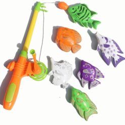 Interactive Children`s Magnetic Retractable Fishing Toy