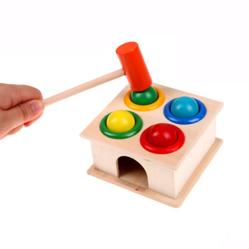 Wooden Children's Early Educational Ball Hammer Toy