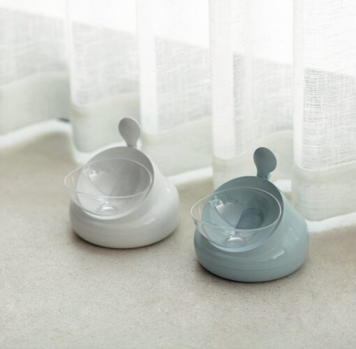 Non-slip Silicone Double Oblique Pet Feeding Bowl