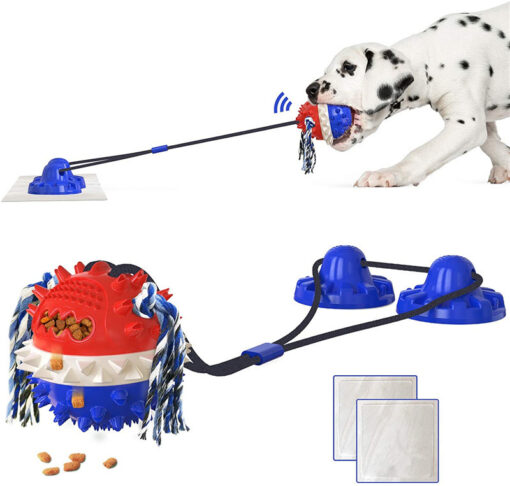 Interactive Dog Tug Molar Ball Squeaky Chew Toy