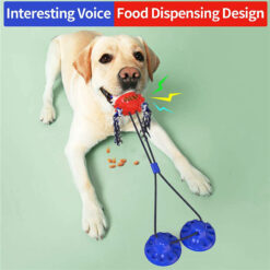 Interactive Dog Tug Molar Ball Squeaky Chew Toy