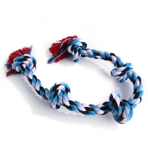 Interactive Cotton Rope Dog Molar Tug Chew Toy