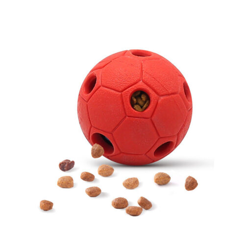 Interactive Dog Treat Ball Food Dispenser Football Toy