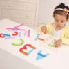 Colorful Children Wooden Number Letter Learning Toy