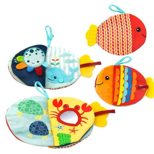 Cartoon Little Fish Baby Cloth Book Learning Toy