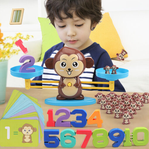 Interactive Cute Monkey Balance Math Counting Toy