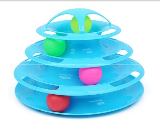 Interactive Funny Cat Turntable Play Track Ball Toy