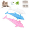 Silicone Fish-shaped Catnip Molar Stick Chewing Toy
