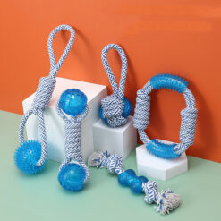 Interactive Cotton Rope TPR Pet Molar Bite Resistant Toy