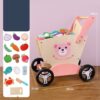 Wooden Pretend Shopping Cart Children's Toys