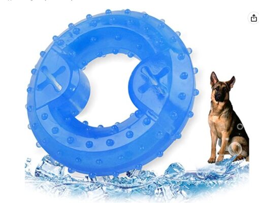 Durable Dog Rubber Teething Ring Chew Ball Toy