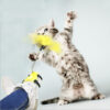 Interactive Hands-Free Cat Spring Stick Feather Toy