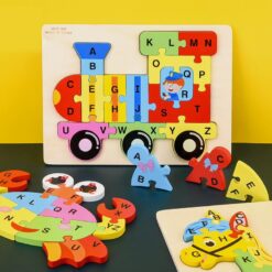Wooden Cartoon Animal Children's 3D Jigsaw Puzzle Toy