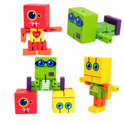 Creative Wooden Rubik's Cube Robot Children's Toy