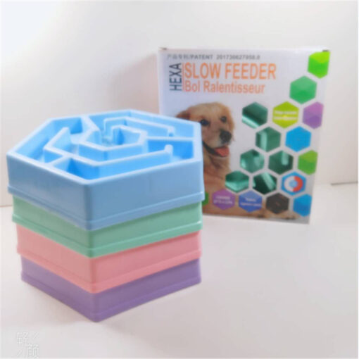 Creative Anti-slip Petal Shape Pet Slow Food Bowl