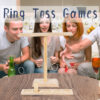 Interactive Wooden Tossing Drinking Ring Game Toy