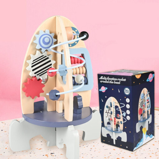 Multifunctional Rocket Children's Educational Bead Toy