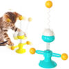 Cute 360-degree Rotation Turntable Ball Cat Spring Toy