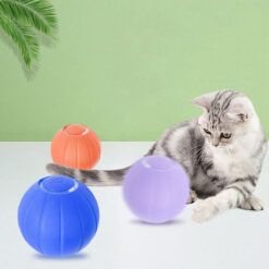 Funny Silicone Smart Bouncing Rolling Cat Ball Toy