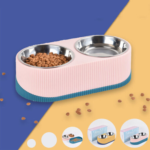 Non-slip Double-layer Detachable Pet Feeder Bowl