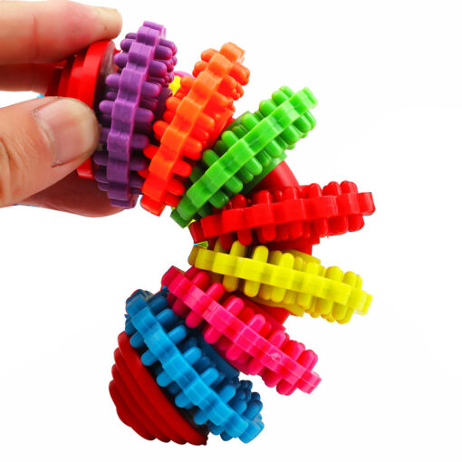 Interactive Colorful Swivel Dog Ball Rubber Chew Toy