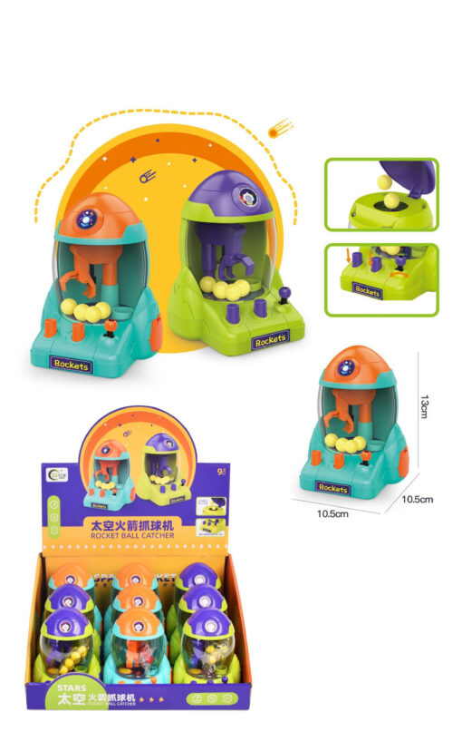 Cartoon Space Rocket Children's Claw Machine Toy