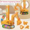 Electric Children's Domino Engineering Vehicle Toy